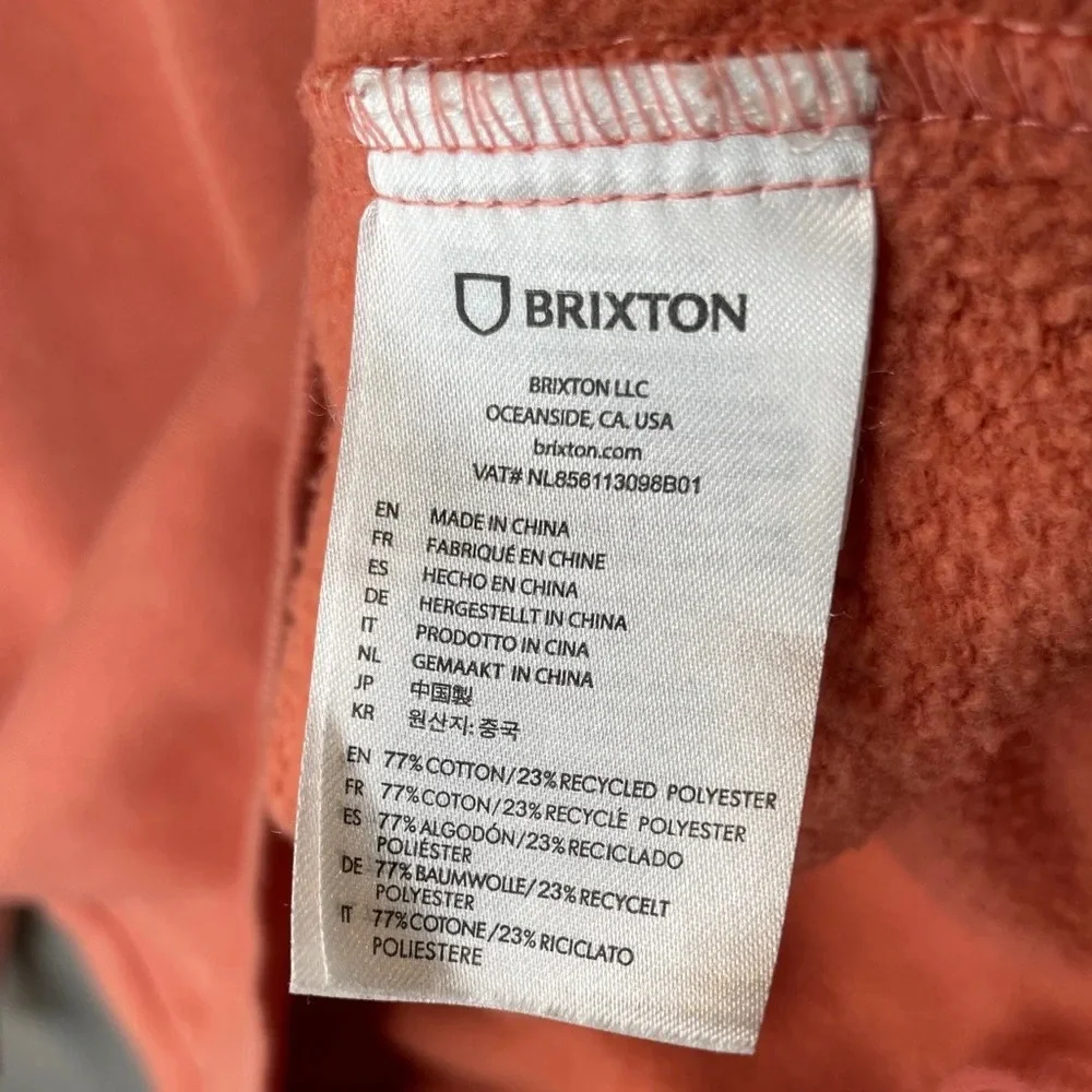 Brixton Amarillo Creek Crew Neck Sweatshirt In Apricot Size XS - Picture 9 of 11